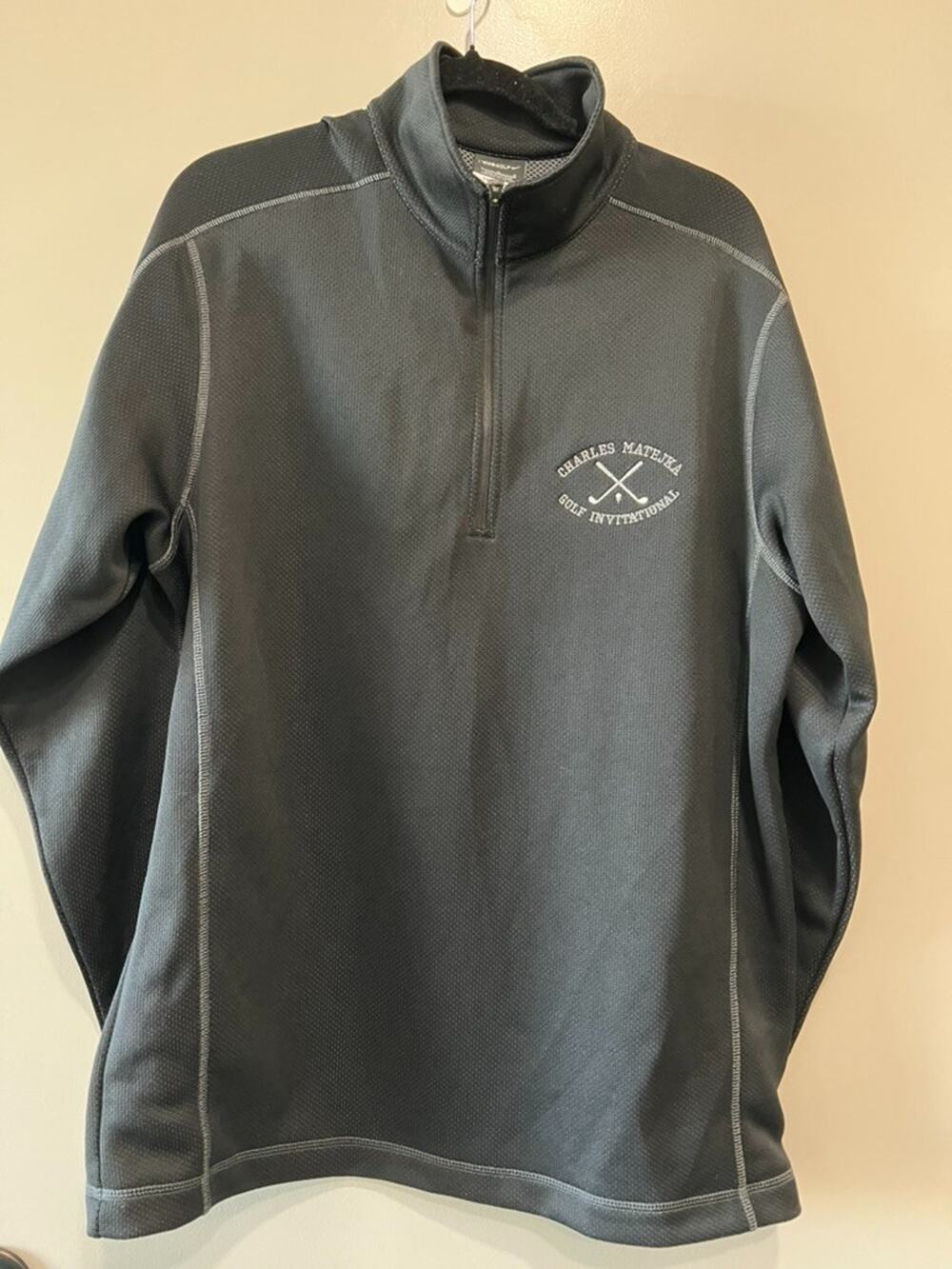 Nike Golf Therma Fit Black Men's 1/4 Zip Pullover streetwear Top Sweatshirt Sz-L